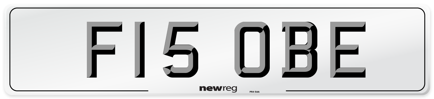F15 OBE Number Plate from New Reg